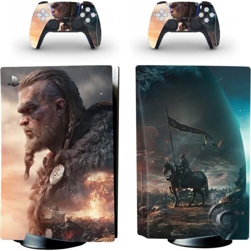 Valhalla PS5 Standard Disc Edition Skin Sticker Decal Cover for PlayStation 5 Console & Controller PS5 Disk Skin Sticker Vinyl