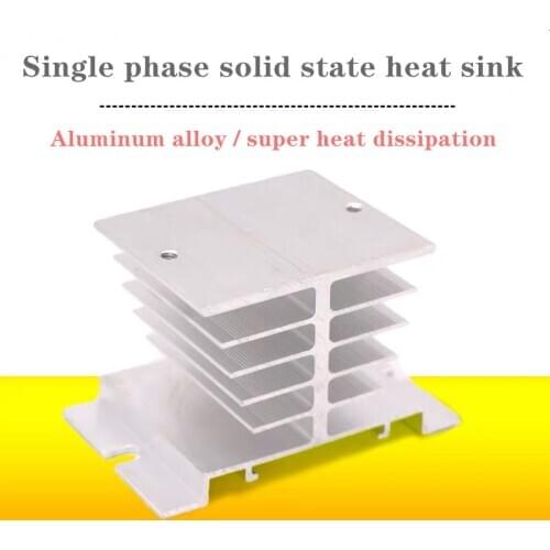 1PCS Solid State Relay SSR Aluminum Heat Sink Dissipation Radiator Newest Rail Mount For 10A-40A Relais Mini Single Phase