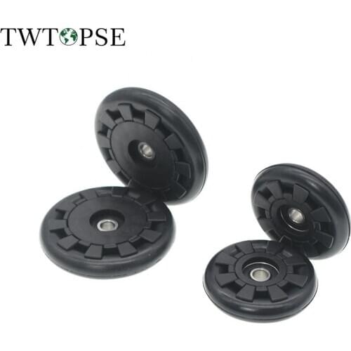 TWTOPSE Bicycle Bearing Easy Wheel for Brompton Folding Bike Rack Easywheel Cookie Type First Model Wheel 46mm 58mm Accessories