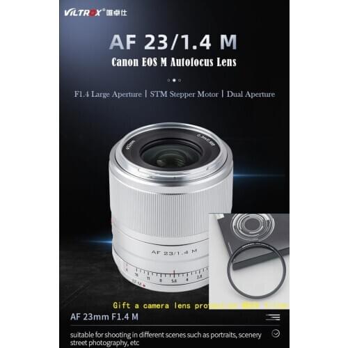 VILTROX 23/33/56mmF1.4STM is suitable for Canon micro single EF-M portrait humanistic autofocus fixed-focus lens