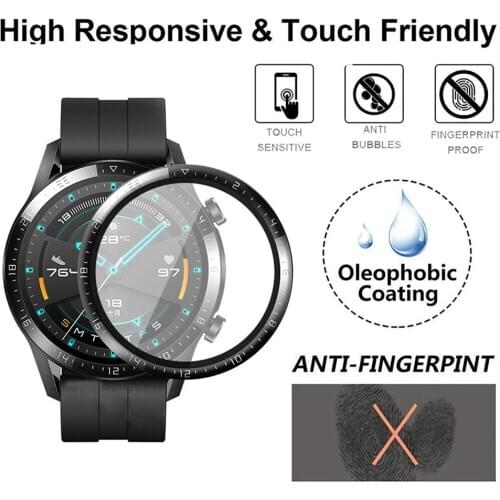 Soft Glass Protective Film Cover For Huawei Watch GT 2 Pro Honor Magic 2 46mm GT2e Smartwatch Full Screen Protector GT2 e Case
