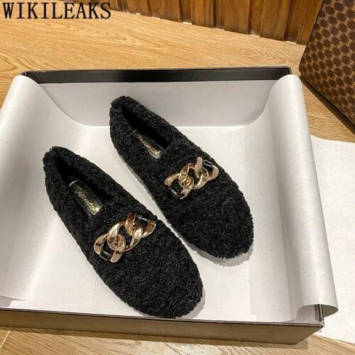 Loafers Women Barefoot Harajuku Shoes Fur Slip on Shoes for Women Korean Fashion Flats Shoes Women Zapatos Mujer Verano 2021