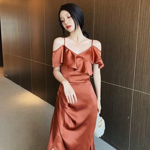 New Orange grass green long135cm lady girl women princess banquet bridesmaid performance dance ball dress gown free ship