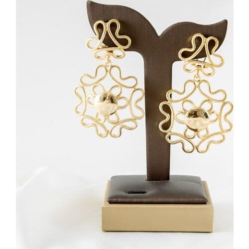 Golden Color Jewelry Set For Women Hollow Out High Quality Classic Style Party Date Wedding Attendance Design