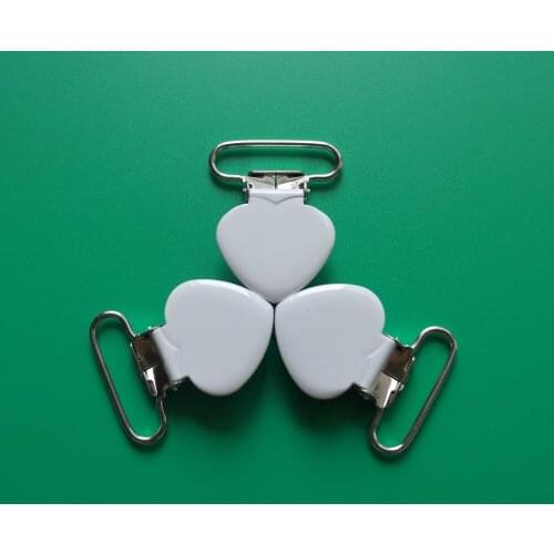 1 Inch Enamel Heart Shape Metal Suspender Passy Binky Pacifier Mitten Clip Holder Webbing Hook Crafts,128pcs/lot Mix 16 Colors