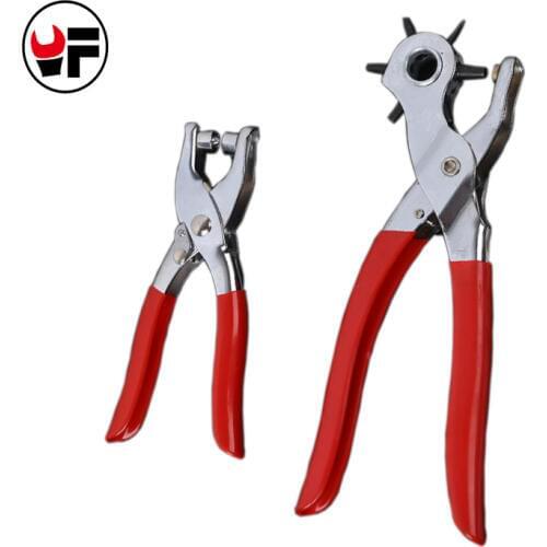 1Set 8" 9" Punch Plier Hole Punching Machine Cardboard Punch Leather Revolving Canvas Belt Punch Plier DAH012