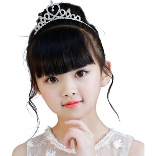1pcs Princess Crown Children Headdress Party Hair Accessories Girls Heart-shaped Headband Baby Kids Girl Hairwear