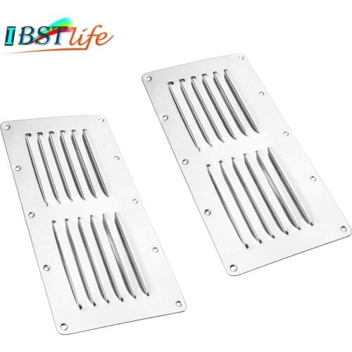 2PCS Marine Grade Stainless Steel 304 Boat Marine Square Air Vent Louver Vent Grille Ventilation Louvered Ventilator Grill Cover