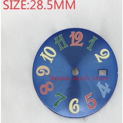 28.5mm No bliger logo blue premium dial fit 2836 2824 2813 3804 Miyota 82 series mens watch movement