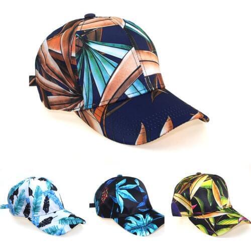 New Leaf Printed Baseball Cap Sun Hats For Men Women Color Baseball Caps Summer Outdoor Sports Shade Visor Hat Casquette