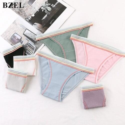 BZEL New Sexy Womens Panties Waist Hollow Bikini Cotton Female Underwear Breathable Sports Briefs Cozy Lingerie Soft Underpants