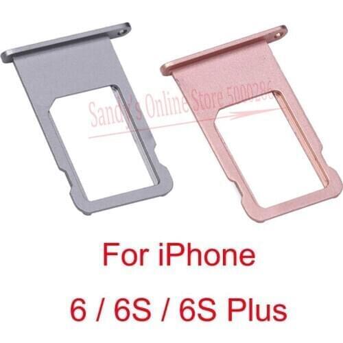 50 PCS Micro Nano SIM Card Holder Tray Slot SIM Card Holder Adapter Socket Reader For iPhone 6 6s 6 S Plus Replacement Part