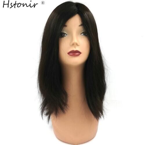 Hstonir Jewish Wig Stock For Fast Shipping European Remy Hair Certificate Kosher Wig Silk Base Invisible Hairline