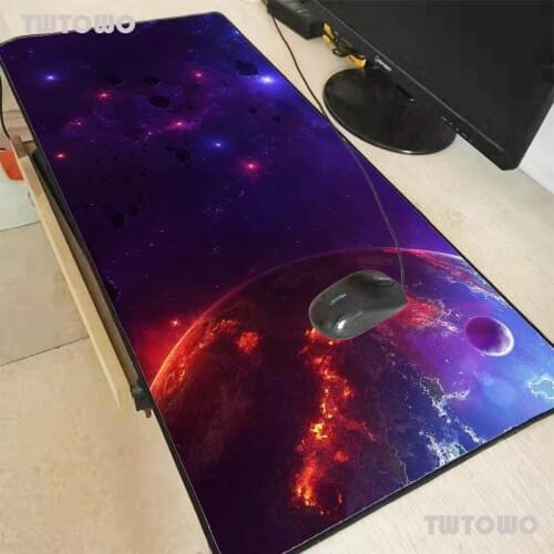 Space Anime Mouse Pad Gamer Large Locking Edge Soft Durable Gaming Mouse pads Non-slip Rubber table Mat L/XL/XXL