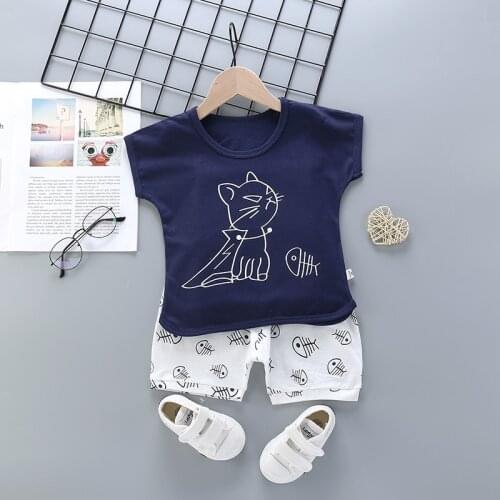 2020 Summer Wear New Baby Boy Clothes Newborn Outfit Baby Boy Shorts + Tshirts Tops Clothing Toddler Girl Outfits