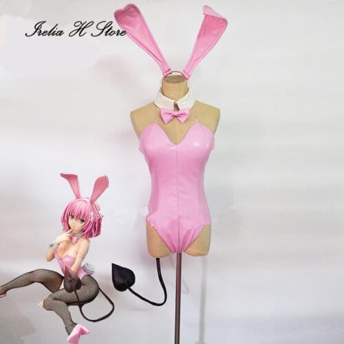 To LOVE Momo Belia Deviluke Cosplay momo cosplay costume Bunny girl costume private shoot jumpsuit