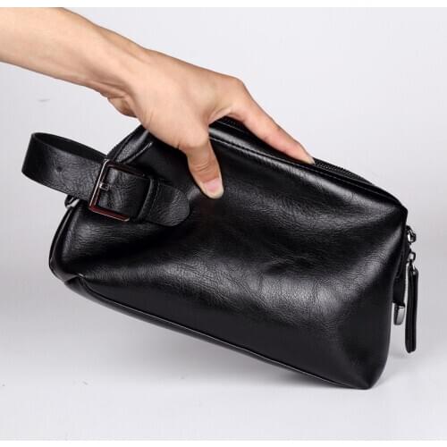 Brand Designer Men Business Wallets Man Clutch Bag 2020 New Fashion Boys Phone Coin Purse High Quality PU Leather Handbags Male