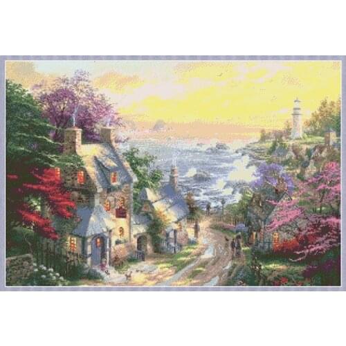 Soul Harbor Counted Cross Stitch Pattern Kits Printed Canvas 11CT 14CT Needlework Sets DIY Craft Home Decor Embroidery Paintings
