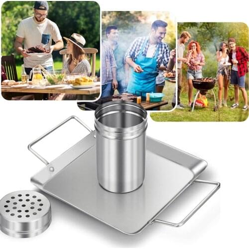 The New Stainless Steel Roast Chicken Pan Outdoor Tool BBQ Detachable Beer Roast Chicken Pan Barbecue Pan Barbecue Accessories