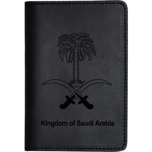 Kingdom of Saudi Arabia passport Cover Genuine leather card Holder purse travel wallet case Saudi Arabia Passport Holder