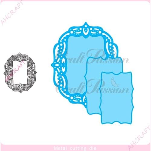 Oval Lace Frame Metal Cutting Dies for DIY Scrapbooking Photo Album Decorative Embossing PaperCard Crafts Die2021