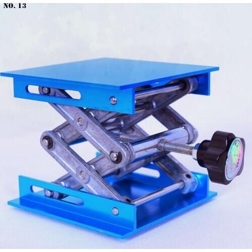 Woodworking Platform Lift Table 100x100MM Benches 4"x4" Aluminum Router Lift Table Lifting Stand Rack Woodwork Engraving Tools