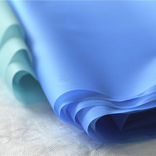 150cm*100cm Translucent matte blue tpu fabric clothing fashion raincoat waterproof fabric elastic diy material