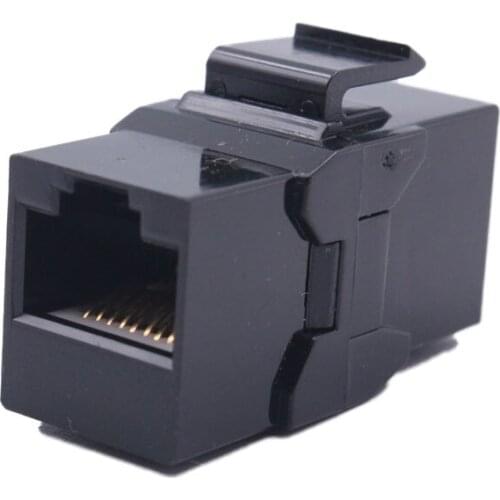 RJ45 Cat5e UTP Keystone 8P8C Female Jack Inline Coupler Connector Adapter for Wall Plate Patch Panel Ethernet Patch Cord