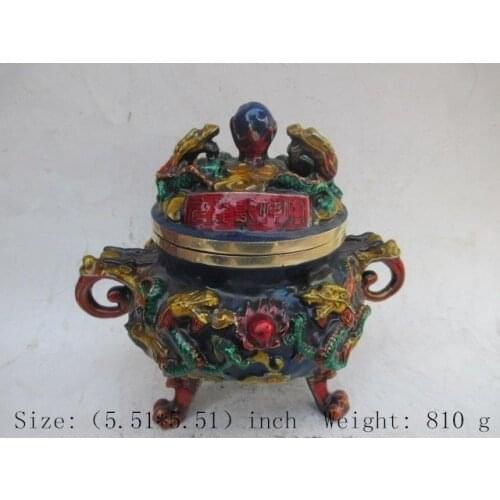 The tripod dragon in ancient China. The lion incense burner