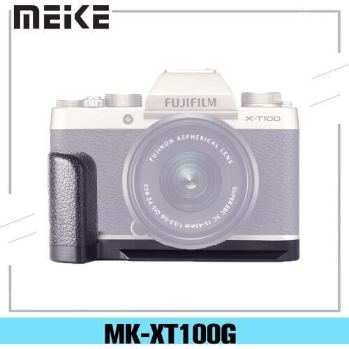 Meike MK-XT100G Aluminum Alloy Hand Grip Quick Release Plate L Bracket for Fujifilm X-T100 1/4 Tripod Screw Can Mount To Tripod