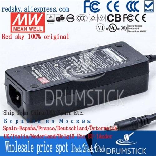 Nice MEAN WELL 2Pack GST60A05-P1J 5V 6A meanwell GST60A 5V 30W AC-DC High Reliability Industrial Adaptor