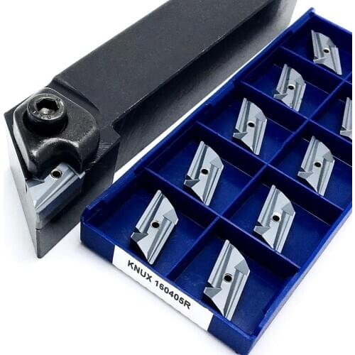 10PCS KNUX160405R turning insert + DKJNR2020K16 DKJNR2525M16 93 degree external tool holder cutting tool set