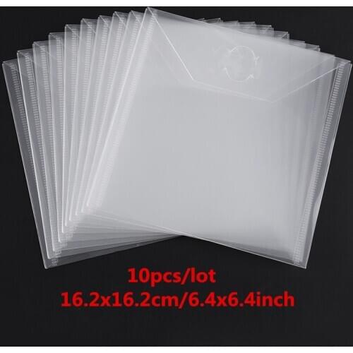 10 Pcs/Lot Storage 6.4*6.4 inch Pockets Plastic Sheets For Portable Collect Cutting Dies Cards Scrapbook CardstocK Clear Stamps