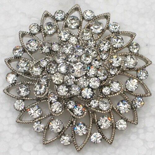 12pcs/lot Wholesale Wedding party Fashion Brooch Rhinestone Flower Pin brooches Jewelry Gift C101750