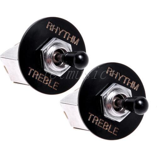 2Pcs 3Way Toggle Switch Pickup Selector Switch Box Knob for Electric Guitar Replacement