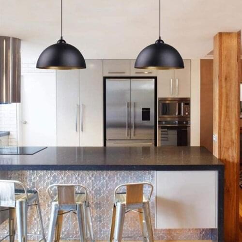 2Pcs Led Pendant Lights Kitchen Fixtures Bars Home Bedroom Hanging Lamp Chandelier Light Retro Industrial Style Indoor Lighting