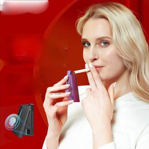 Safe True Fingerprint Sensor Lighter Type-c Fast Charging High-end Metal Creative Music Lighter Gadgets for Men Technology