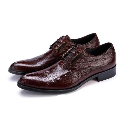 Big Size Man Dress Business Affairs Genuine Leather Shoes Ventilation England Gentleman Sharp Male Shoe