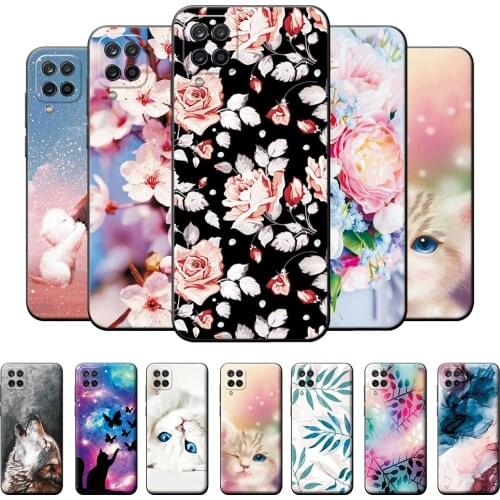 Case For Samsung Galaxy A12 Cases Silicon Animal Floral Soft TPU Phone Bags For Samsung A12 A 12 a12 Back Cover Bumper 6.5 inch