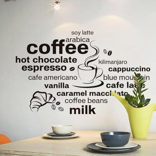 Decoration Wall Sticker Home Kitchen Large PVC Stickers Wall Art Beans