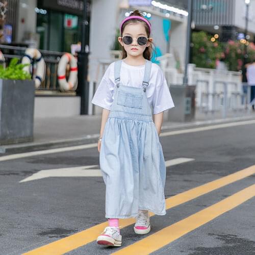 Kids Girls Jeans Skirts Suits 8 10 years Short Sleeve Tops Fashion Children Girls Summer Outfit