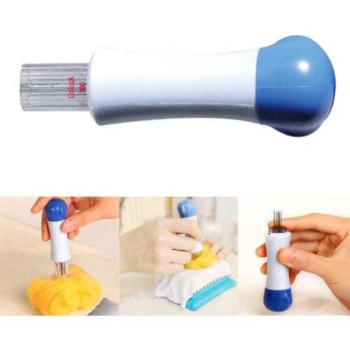 DIY Knitting Needles Felting Handle Clover with Seven Needles Wool Tool Applique Craft DIY Sewing Tools & Accessory