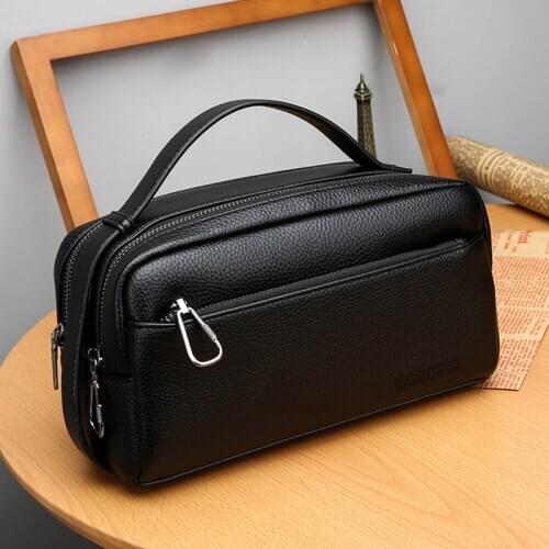 New Fashion Long Wallets Mens Clutch bag Large Business Clutch Wallet Men Cell phone Handbag Double Zip Male multi-pocket bag