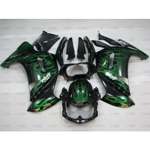 ER6F 2006 - 2008 Fairings ER6F 2007 Plastic Fairings for Kawasaki ER-6F 2008 Green Flame Abs Fairing
