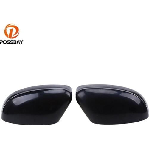 POSSBAY Car Mirror Caps Shell for Ford Focus Hatchback (DYB) '2010-2015 Car Rear View Rearview Side Door Mirror Cover Stick Trim