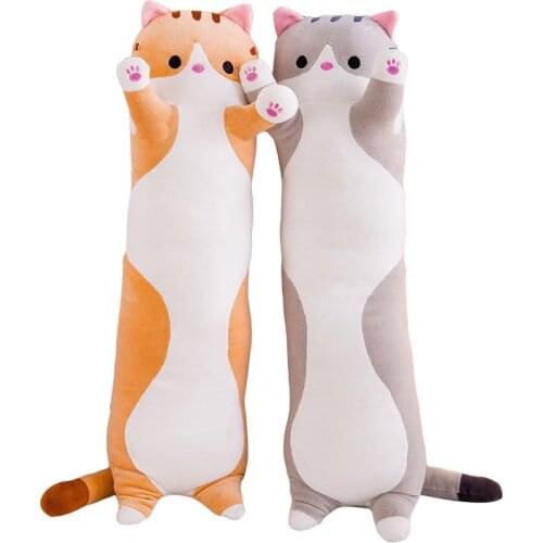 Creative 50cm Long Plush Toys Cute Cat Doll Plush Toy Soft Stuffed Kitten Sleeping Pillow Cushion Stuffed Doll For Kid Gift
