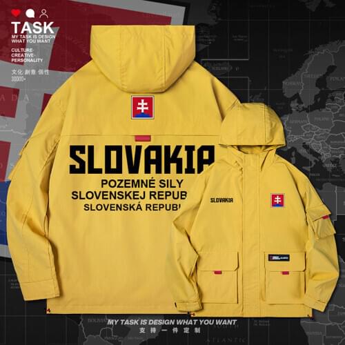 Slovak Republic Slovakia SVK Slovensko men jacket hooded Land Force logo army fan trench coat men nation new autumn clothes