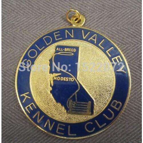 Factory price Custom American Kennel Club Medal coins cheap custom made Metal Enamel Medallion Golden custom hot sales gold coin