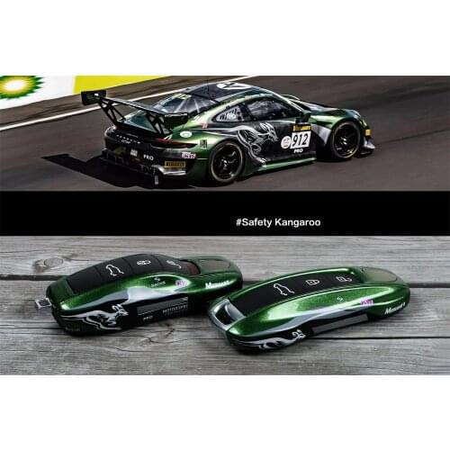 Green Kangaroo Modified Aint Smart Remote Key Car Key Case Cover For Porsche Panamera Macan Boxster Cayenne 971 911 718