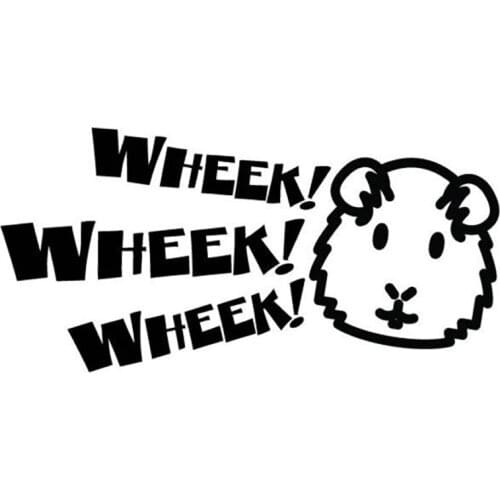 Cartoon car sticker guinea pig sticker masking scratch cavy wheel piggy Window Bumper decorative accessories sticker, 13cm * 6cm